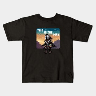 space warrior retro video game Kids T-Shirt